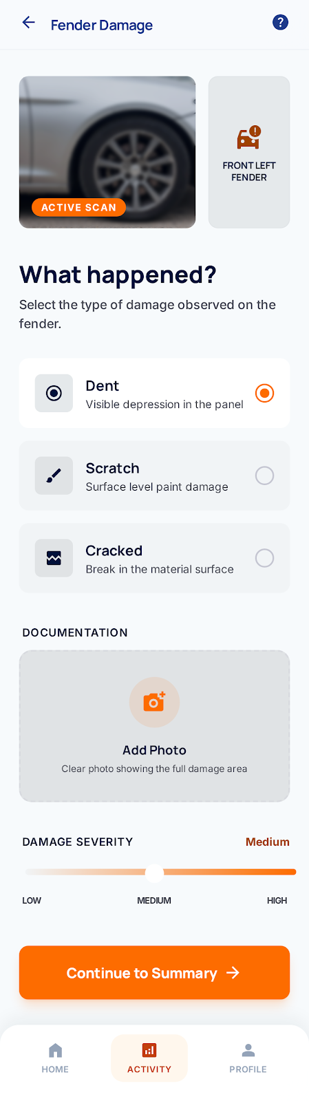 Autoguard Pro damage details screen